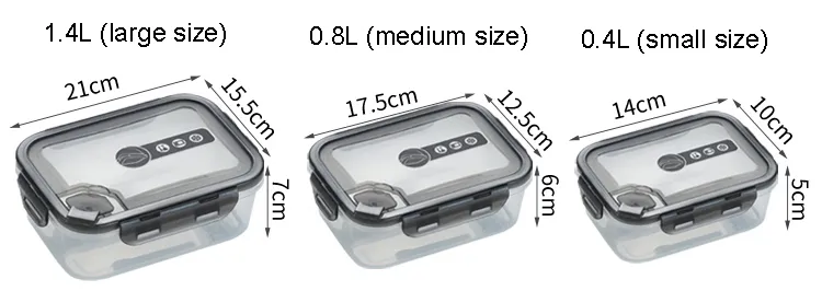 Custom Food Storage Container Sizes