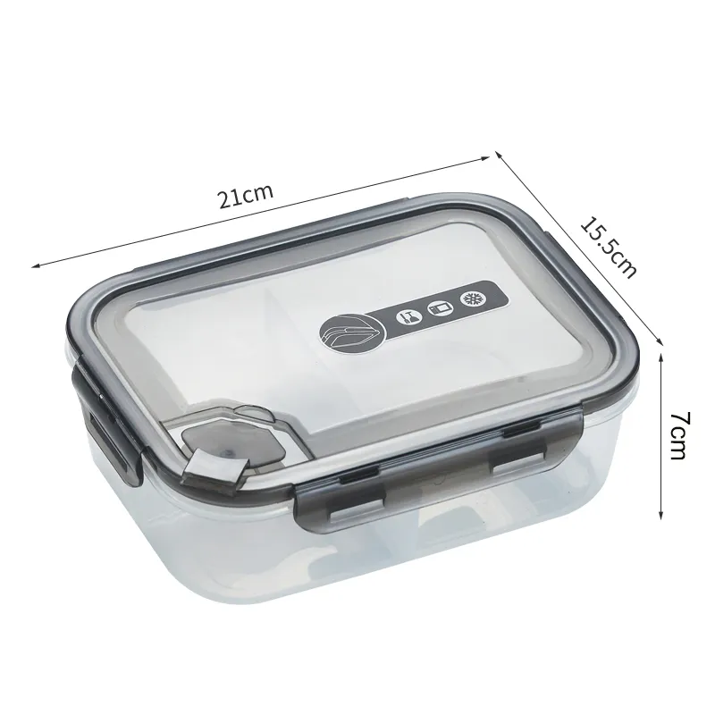 Transparent black lunch box wholesaler