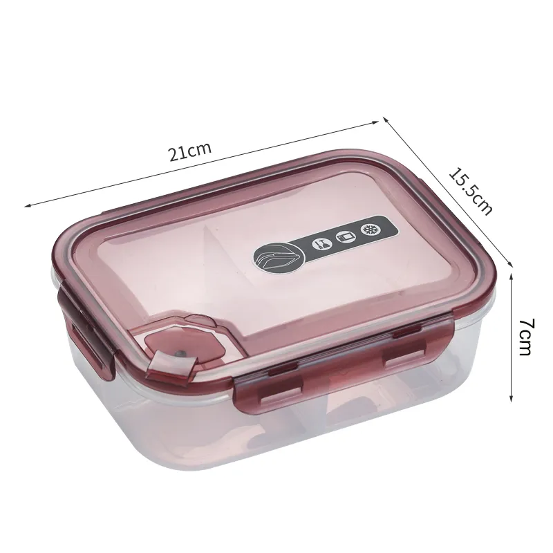 Transparent red lunch box wholesaler
