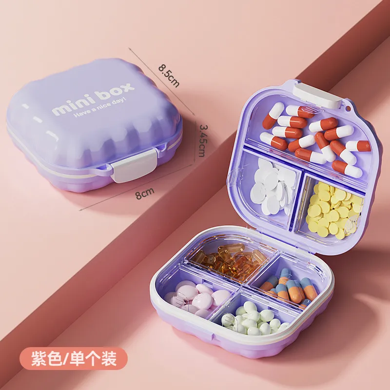 Purple - Bule - Plastic 7 Days Pill Box Factory