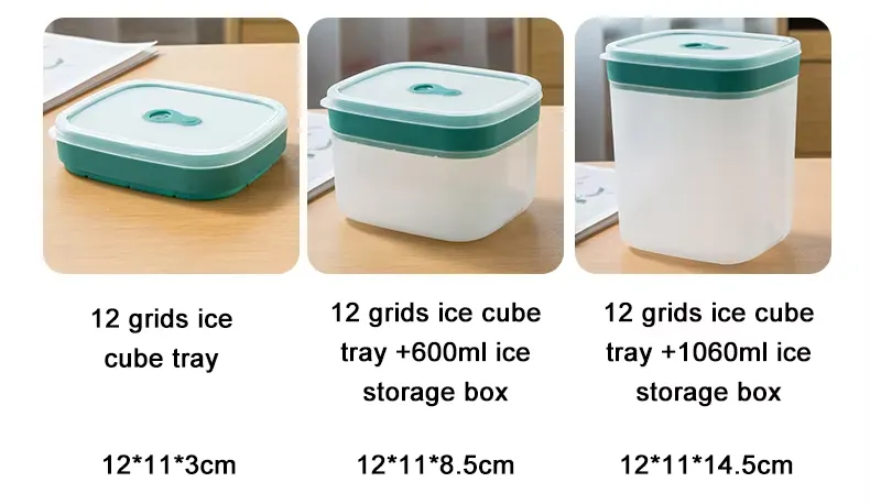 Custom Ice Cube Tray with Lid and Bin (2)