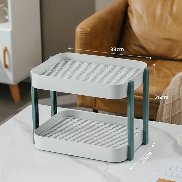 Double Layer Plastic Storage Racks Wholesale - green