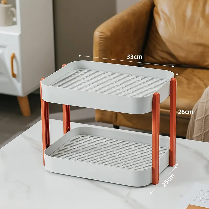 Double Layer Plastic Storage Racks Wholesale -red