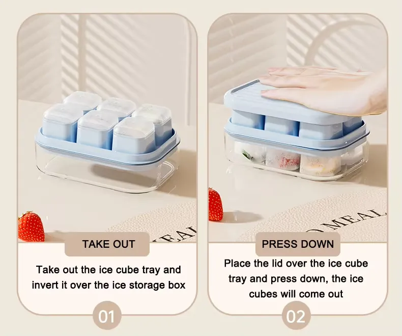 Mini Silicone Ice Cube Trays Molds Usage Instructions