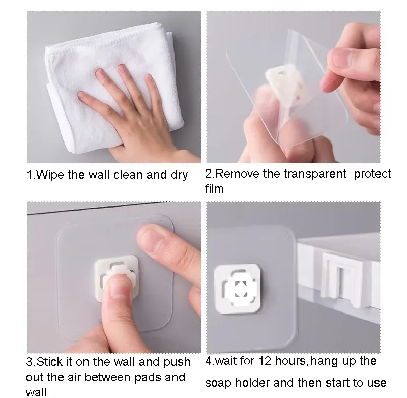 Punch-Free Plastic Soap Dish Steps