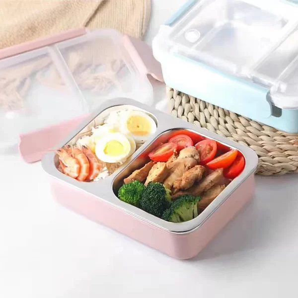 2 Compartments Lunch Box in Bulk -xinghui plastic manufacturer (4)