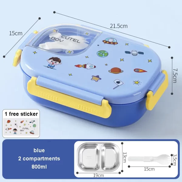 Bule 800ml Kids Lunch Boxes Wholesaler