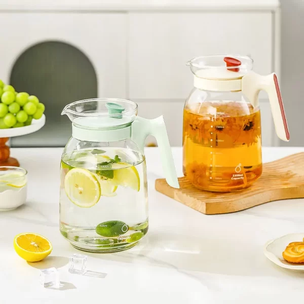 Custom Glass Pitcher with Plastic Lid (3)