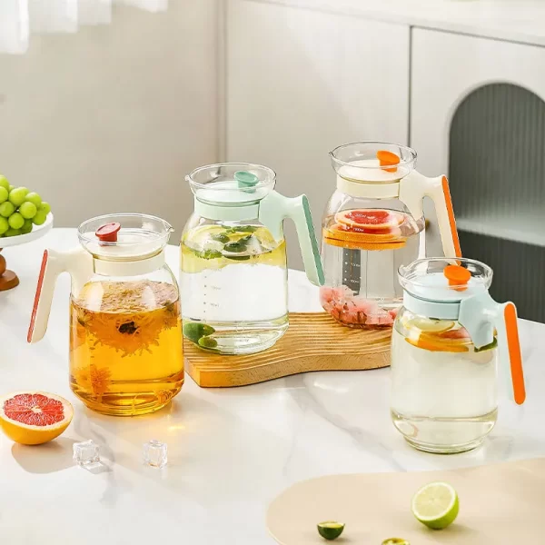 Custom Glass Pitcher with Plastic Lid (5)