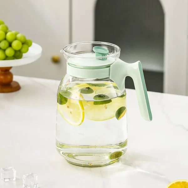Custom Glass Pitcher with Plastic Lid (6)