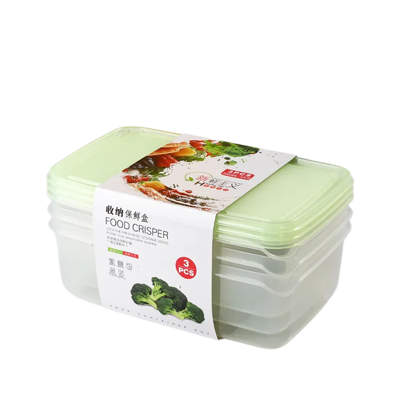 Large Rectangular Food Storage Containers 3PCS - SKU-02