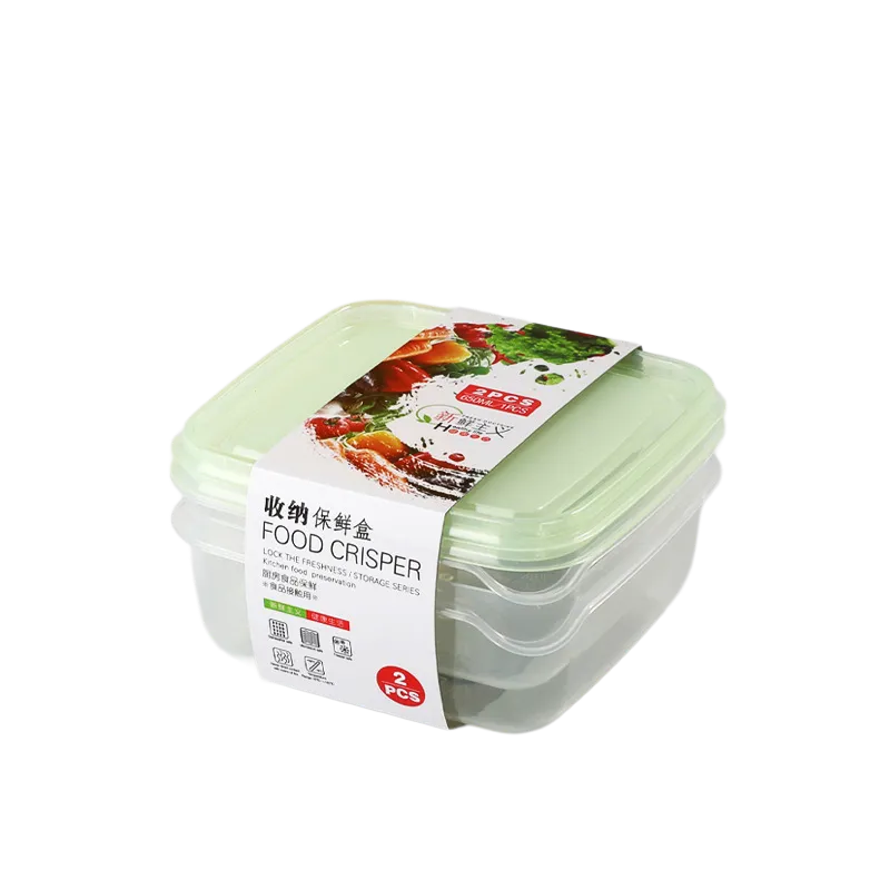 Wholesale Square Food Containers - 2pcs - SKU-04