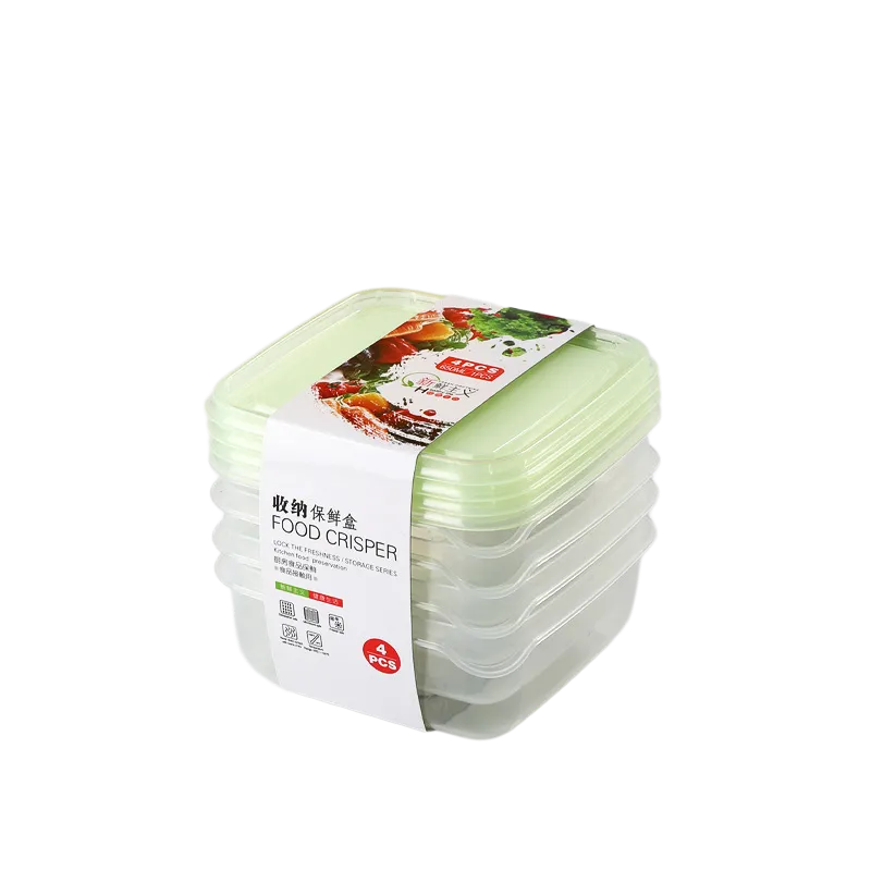 Wholesale Square Food Containers - 4pcs - SKU-06