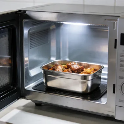 Microwave Stainless Steel Lunch Box (2)